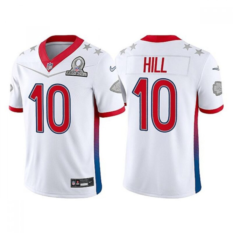 686200b913245_1 Men's Kansas City Chiefs #10 Tyreek Hill 2022 White Pro Bowl Stitched Jersey