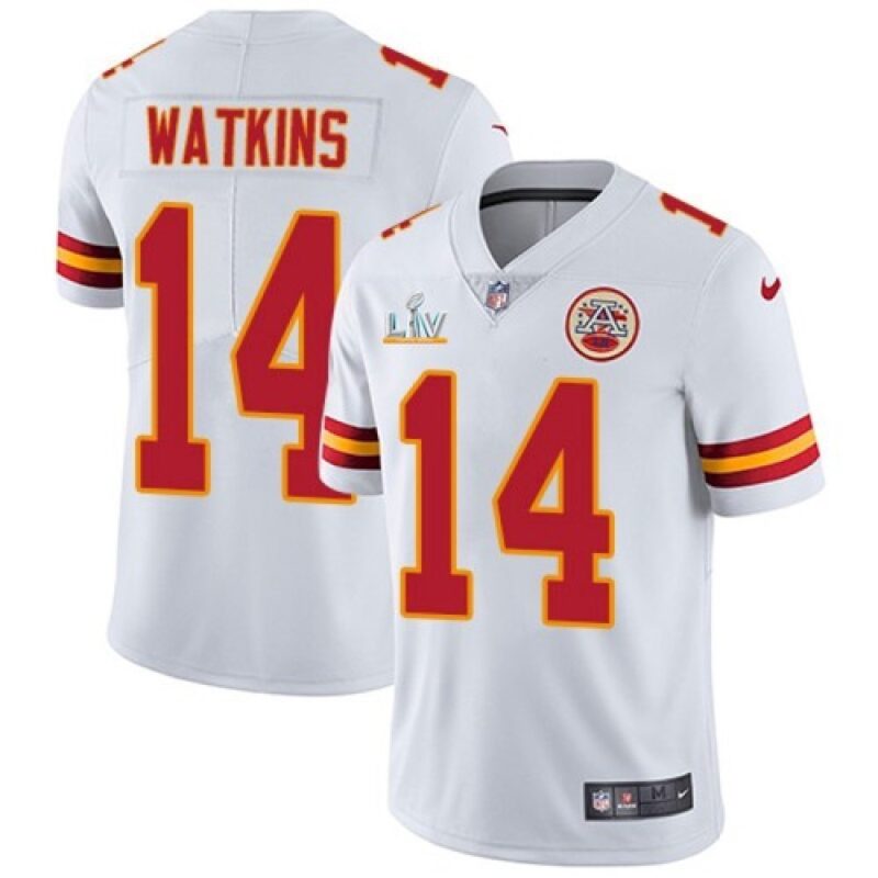 686200c410fe0_1 Men's Kansas City Chiefs #14 Sammy Watkins White 2021 Super Bowl LV Stitched NFL Jersey