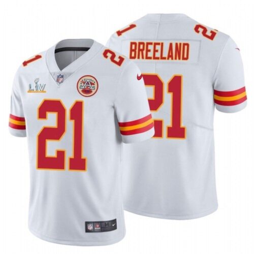 686200d2dcb8e_1 Men's Kansas City Chiefs #21 Bashaud Breeland White 2021 Super Bowl LV Stitched NFL Jersey