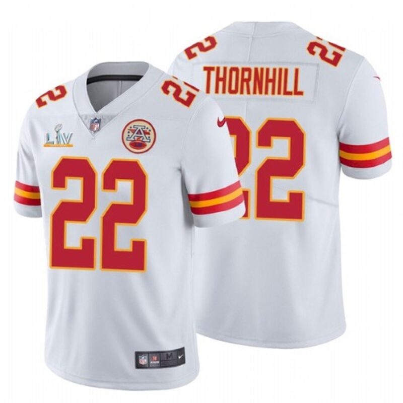 686200d68086f_1 Men's Kansas City Chiefs #22 Juan Thornhill White 2021 Super Bowl LV Stitched NFL Jersey