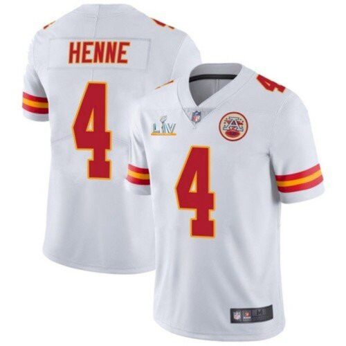 686200e92d7bf_1 Men's Kansas City Chiefs #4 Chad Henne White 2021 Super Bowl LV Stitched NFL Jersey