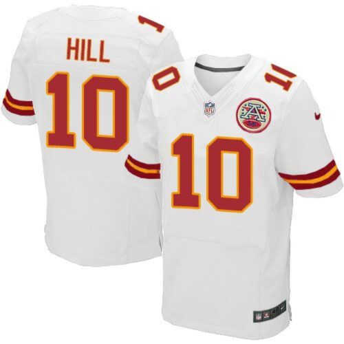 6862010eaca83_1 Chiefs #10 Tyreek Hill White Men's Stitched NFL Elite Jersey