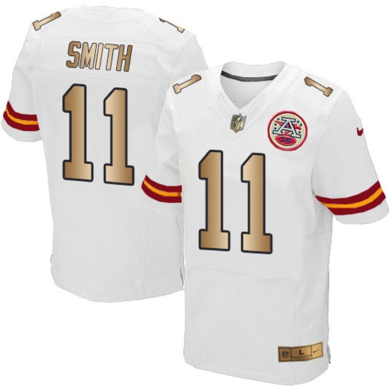 686201127ce49_1 Chiefs #11 Alex Smith White Men's Stitched NFL Elite Gold Jersey