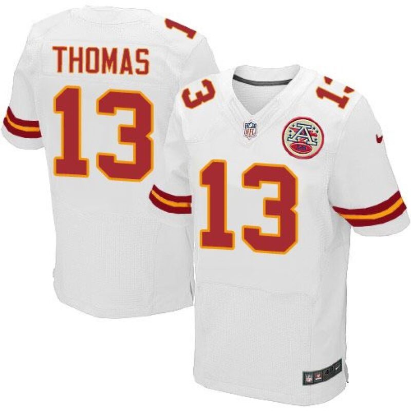 68620116492ca_1 Chiefs #13 De'Anthony Thomas White Men's Stitched NFL Elite Jersey