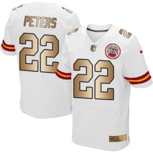 6862011a93e18_1 Chiefs #22 Marcus Peters White Men's Stitched NFL Elite Gold Jersey