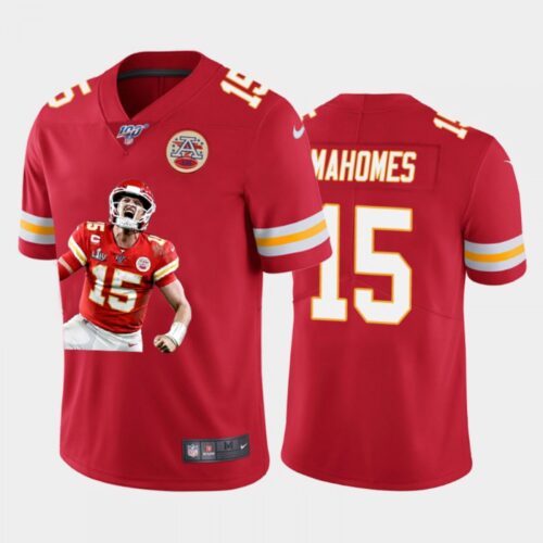 68620190cd7b1_1 Men's Kansas City Chiefs #15 Patrick Mahomes Red 100th Season Portrait Edition Limited Jersey