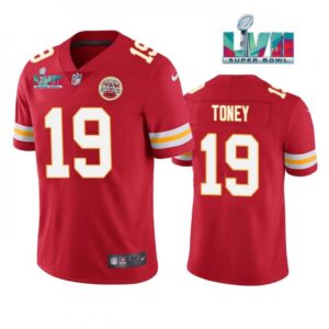 686201b5e6664_1 Men's Kansas City Chiefs #19 Kadarius Toney Red Super Bowl LVII Patch Vapor Untouchable Limited Stitched Football Jersey