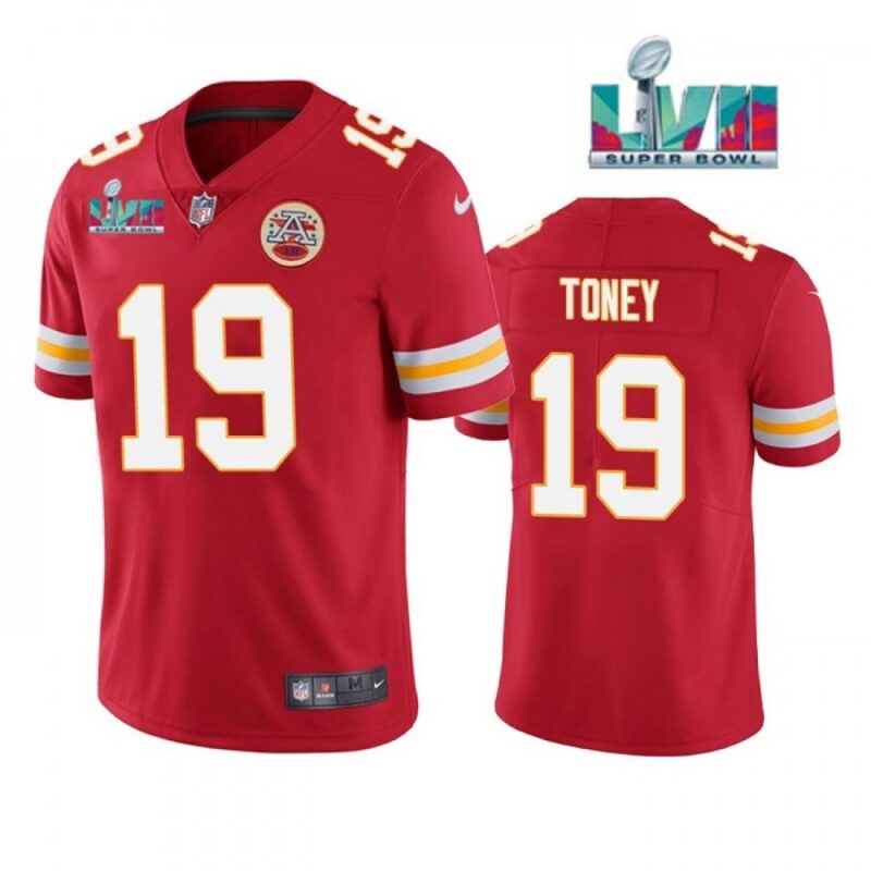 686201b5e6664_1 Men's Kansas City Chiefs #19 Kadarius Toney Red Super Bowl LVII Patch Vapor Untouchable Limited Stitched Football Jersey