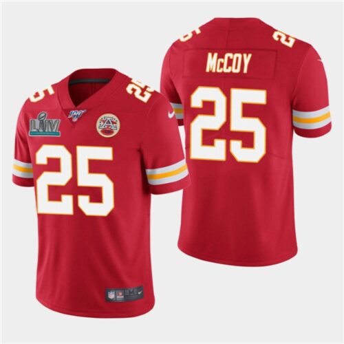 686202081d072_1 Men's Kansas City Chiefs #25 LeSean McCoy Red Super Bowl LIV With 100th Season Patch Vapor Untouchable Limited Stitched NFL Jersey