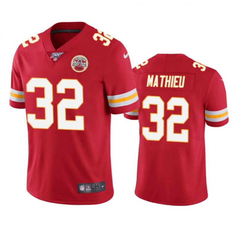 68620238a10c5_1 Men's Kansas City Chiefs #32 Tyrann Mathieu Red 2019 100th Season Vapor Untouchable Limited Stitched NFL Jersey