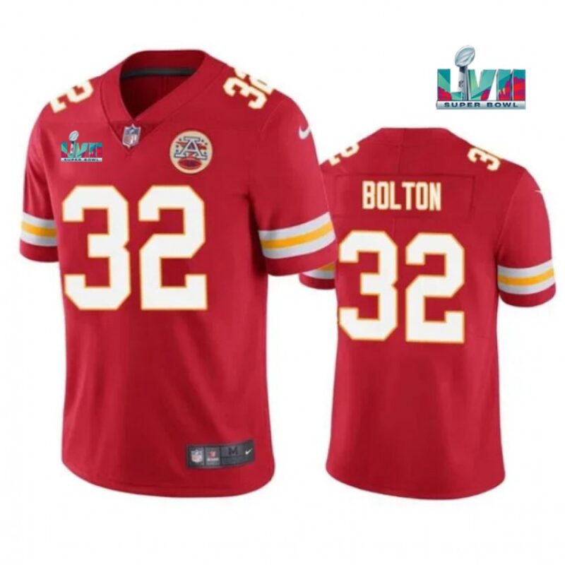 686202438a29a_1 Men's Kansas City Chiefs #32 Nick Bolton Red Super Bowl LVII Patch Vapor Untouchable Limited Stitched Jersey