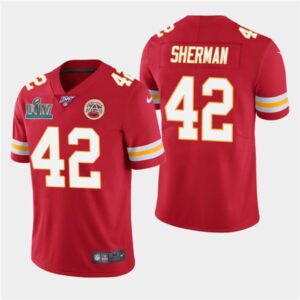 686202691b420_1 Men's Kansas City Chiefs #42 Anthony Sherman Red Super Bowl LIV With 100th Season Patch Vapor Untouchable Limited Stitched NFL Jersey