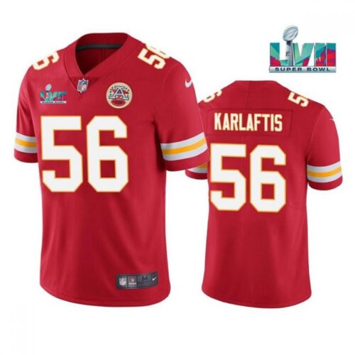 686202bacd89c_1 Men's Kansas City Chiefs #56 George Karlaftis Red Super Bowl LVII Patch Vapor Untouchable Limited Stitched Jersey