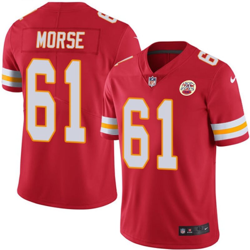686202d4a53d1_1 Men's Kansas City Chiefs #61 Mitch Morse Red Vapor Untouchable Limited Stitched NFL Jersey