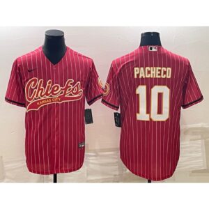 68620327eb00a_1 Men's Kansas City Chiefs #10 Isiah Pacheco Red With Patch Cool Base Stitched Baseball Jersey