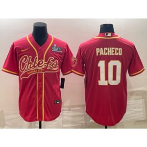 6862032b9e5b3_1 Men's Kansas City Chiefs #10 Isiah Pacheco Red With Super Bowl LVII Patch Cool Base Stitched Baseball Jersey