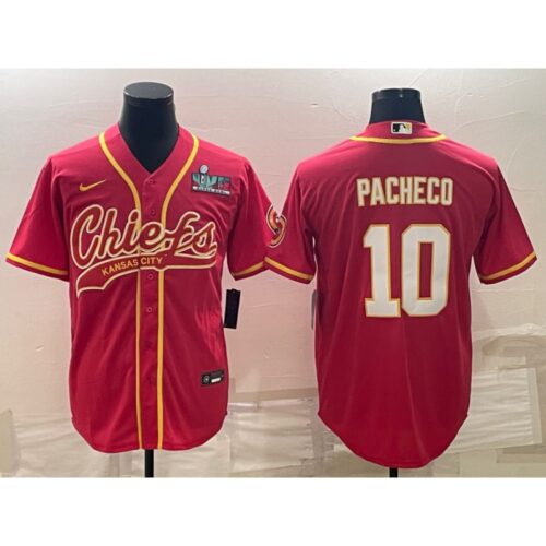 6862032b9e5b3_1 Men's Kansas City Chiefs #10 Isiah Pacheco Red With Super Bowl LVII Patch Cool Base Stitched Baseball Jersey