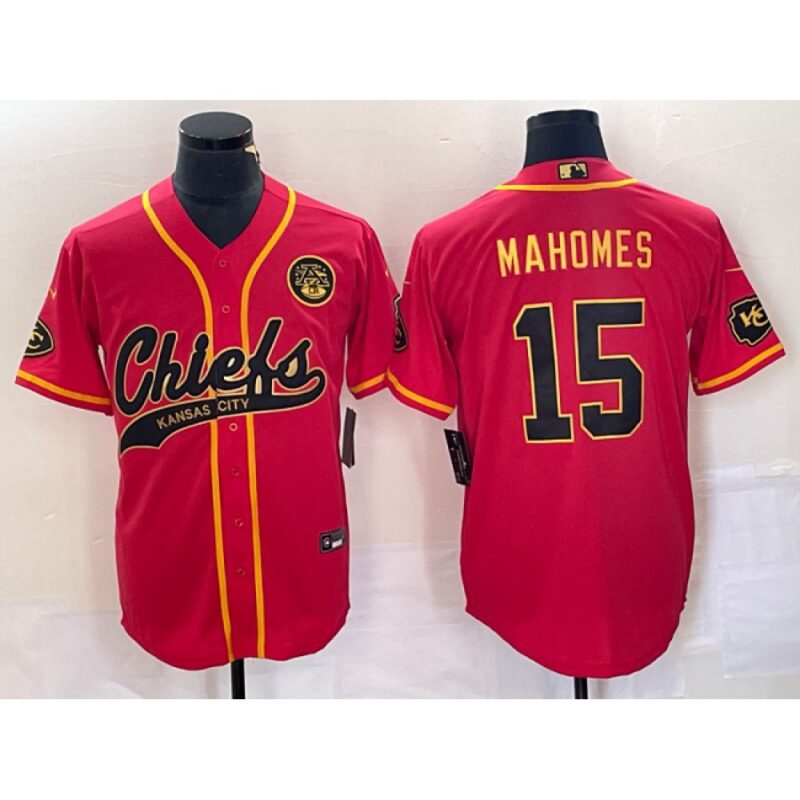6862033033e95_1 Men's Kansas City Chiefs #15 Patrick Mahomes Red Gold Cool Base Stitched Baseball Jersey