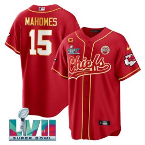 68620333e2715_1 Men's Kansas City Chiefs #15 Patrick Mahomes Red With 4-star C Patch And Super Bowl LVII Patch Cool Bae Stitched Baseball Jersey