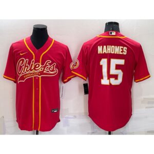 6862034340811_1 Men's Kansas City Chiefs #15 Patrick Mahomes Red Cool Base Stitched Baseball Jersey