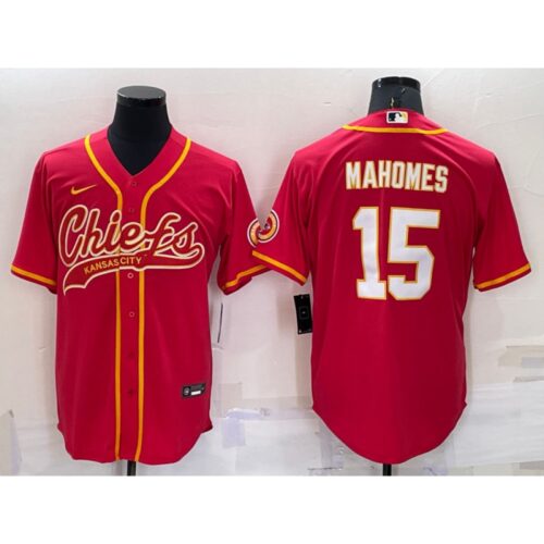 6862034340811_1 Men's Kansas City Chiefs #15 Patrick Mahomes Red Cool Base Stitched Baseball Jersey