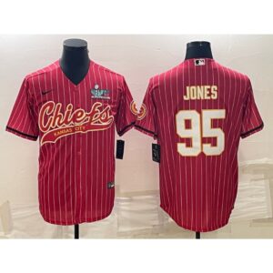 68620363bedd7_1 Men's Kansas City Chiefs #95 Chris Jones Red With Super Bowl LVII Patch Cool Base Stitched Baseball Jersey