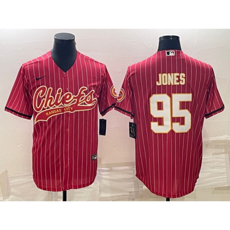 686203677d47f_1 Men's Kansas City Chiefs #95 Chris Jones Red With Patch Cool Base Stitched Baseball Jersey
