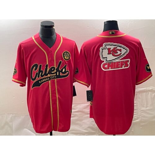 68620373ef941_1 Men's Kansas City Chiefs Red Gold Team Big Logo With Patch Cool Base Stitched Baseball Jersey