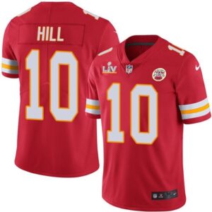 686203a3c93e1_1 Men's Kansas City Chiefs #10 Tyreek Hill Red 2021 Super Bowl LV Stitched NFL Jersey