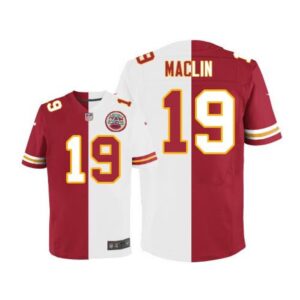 6862041baedf0_1 Chiefs #19 Jeremy Maclin Red/White Men's Stitched NFL Elite Split Jersey