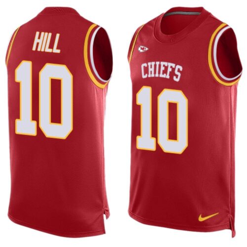 6862045e57616_1 Chiefs #10 Tyreek Hill Red Team Color Men's Stitched NFL Limited Tank Top Jersey