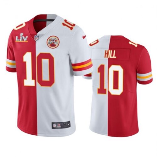 6862046dc160c_1 Men's Kansas City Chiefs #10 Tyreek Hill Red/White 2021 Super Bowl LV Vapor Limited Stitched NFL Jersey