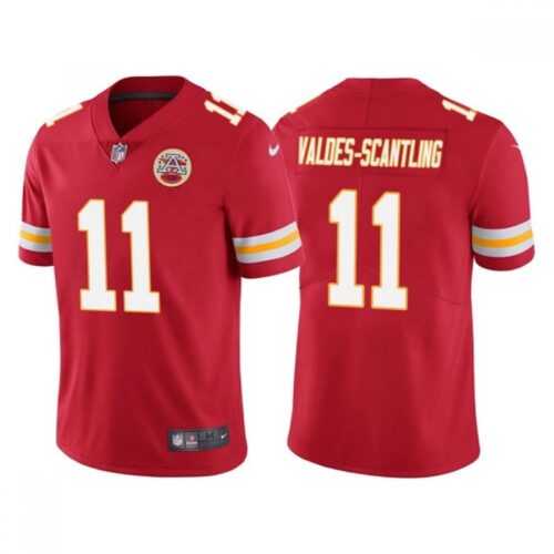6862048686539_1 Men's Kansas City Chiefs #11 Marquez Valdes-Scantling Red Vapor Untouchable Limited Stitched Football Jersey