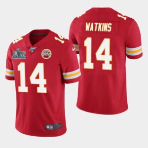 686204a41ccd4_1 Men's Kansas City Chiefs #14 Sammy Watkins Red Super Bowl LIV With 100th Season Patch Vapor Untouchable Limited Stitched NFL Jersey