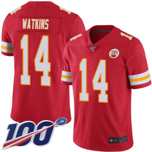 686204a7c5f53_1 Men's Kansas City Chiefs #14 Sammy Watkins Red 2019 100th Season Vapor Untouchable Limited Stitched NFL Jersey