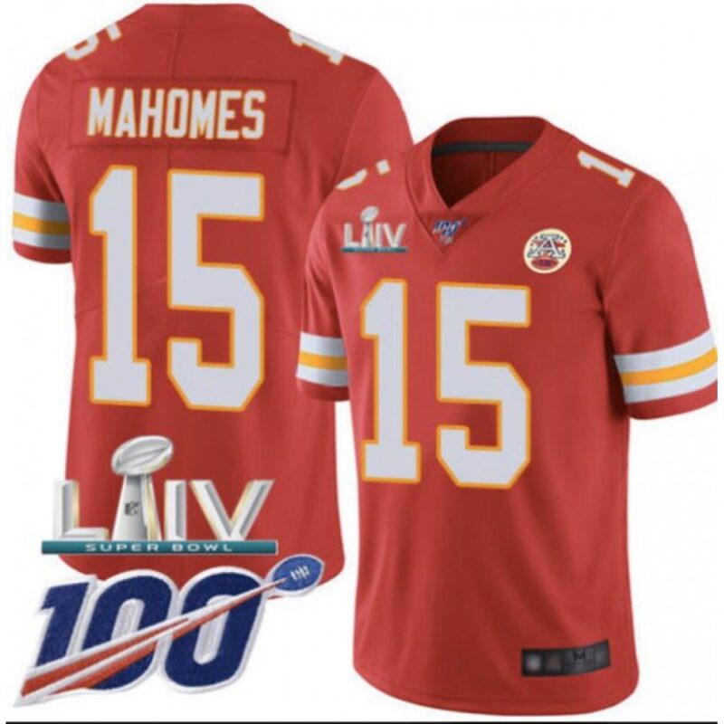 686204b2e703f_1 Men's Kansas City Chiefs #15 Patrick Mahomes Red Super Bowl LIV With 100th Season Patch Vapor Untouchable Limited Stitched NFL Jersey