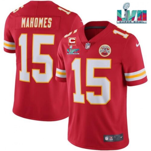 686204cb9fd43_1 Men's Kansas City Chiefs #15 Patrick Mahomes Red Super Bowl LVII Patch And 4-star C Patch Vapor Untouchable Limited Stitched Jersey