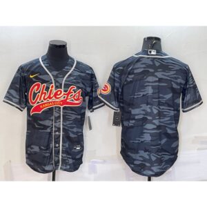 6862051d3040c_1 Men's Kansas City Chiefs Blank Grey Camo With Patch Cool Base Stitched Baseball Jersey