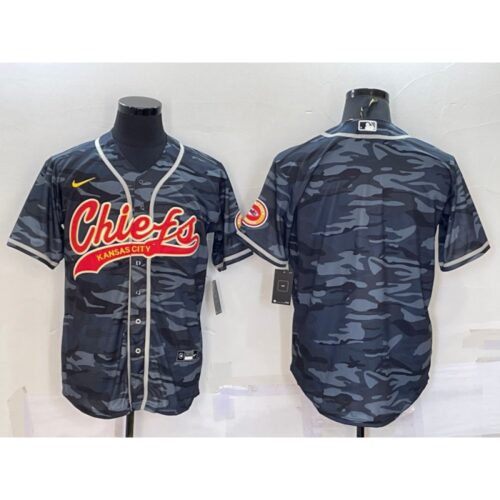 6862051d3040c_1 Men's Kansas City Chiefs Blank Grey Camo With Patch Cool Base Stitched Baseball Jersey