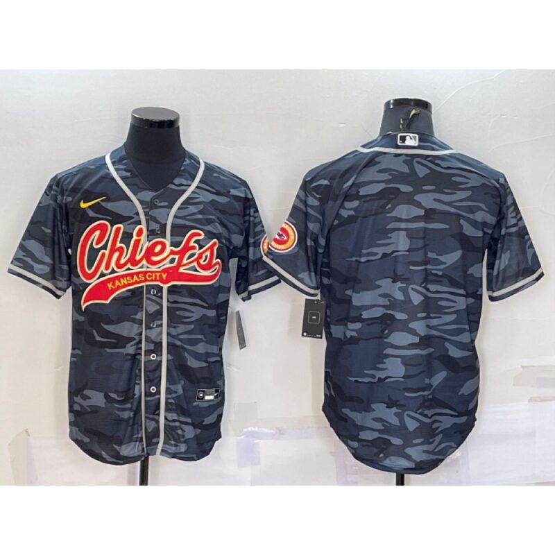 6862051d3040c_1 Men's Kansas City Chiefs Blank Grey Camo With Patch Cool Base Stitched Baseball Jersey