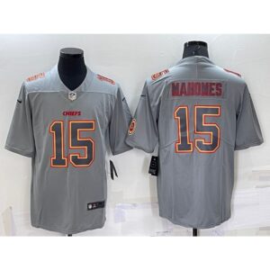 686205252c17b_1 Men's Kansas City Chiefs #15 Patrick Mahomes Grey With Patch Atmosphere Fashion Stitched Jersey