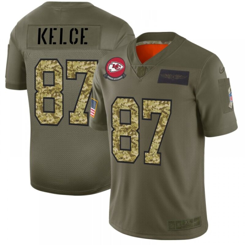 6862055db8671_1 Men's Kansas City Chiefs #87 Travis Kelce 2019 Olive/Camo Salute To Service Limited Stitched NFL Jersey