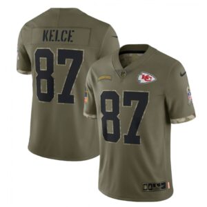 6862056885f28_1 Men's Kansas City Chiefs #87 Travis Kelce Olive 2022 Salute To Service Limited Stitched Jersey