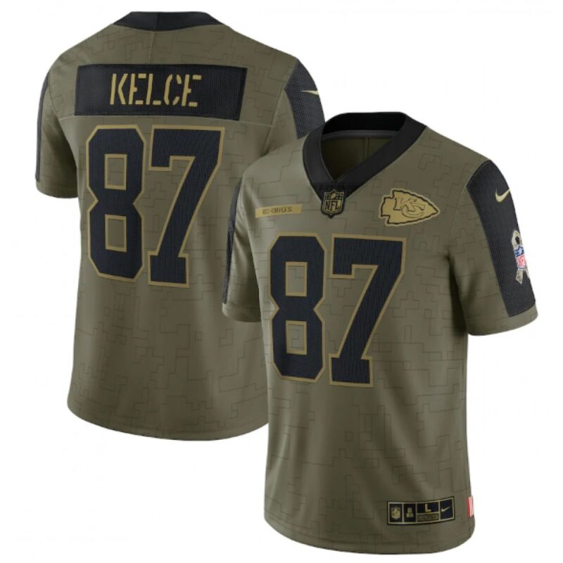6862056fdbe3e_1 Men's Kansas City Chiefs #87 Travis Kelce 2021 Olive Salute To Service Limited Stitched Jersey