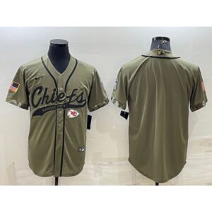 68620584c2632_1 Men's Kansas City Chiefs Blank Olive Salute to Service Cool Base Stitched Baseball Jersey