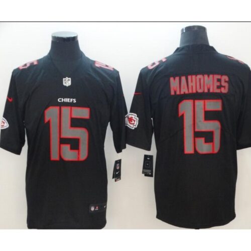 686205b4dbba3_1 Men's Kansas City Chiefs #15 Patrick Mahomes Black 2018 Black Impact Limited Stitched NFL Jersey