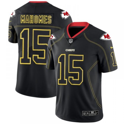 686205b8828db_1 Men's Kansas City Chiefs #15 Patrick Mahomes Black 2018 Lights Out Color Rush Limited Stitched NFL Jersey
