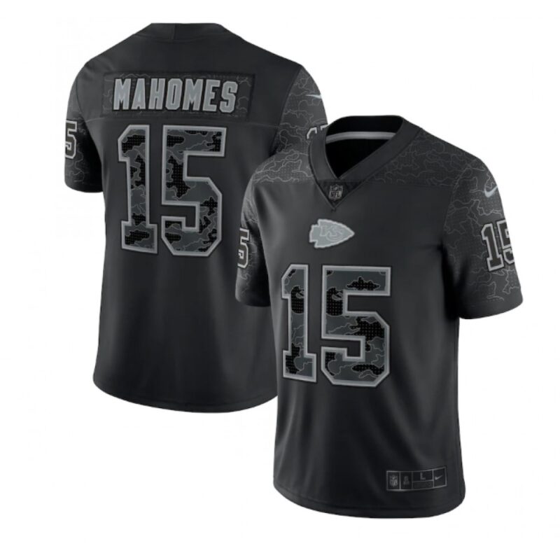 686205d11a4f6_1 Men's Kansas City Chiefs #15 Patrick Mahomes Black Reflective Limited Stitched Football Jersey