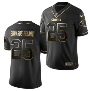 6862060cea15d_1 Men's Kansas City Chiefs #25 Clyde Edwards-Helaire Black Golden Limited Stitched Jersey