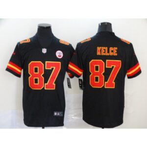 686206523098e_1 Men's Kansas City Chiefs #87 Travis Kelce Black Vapor Untouchable Limited Stitched NFL Jersey